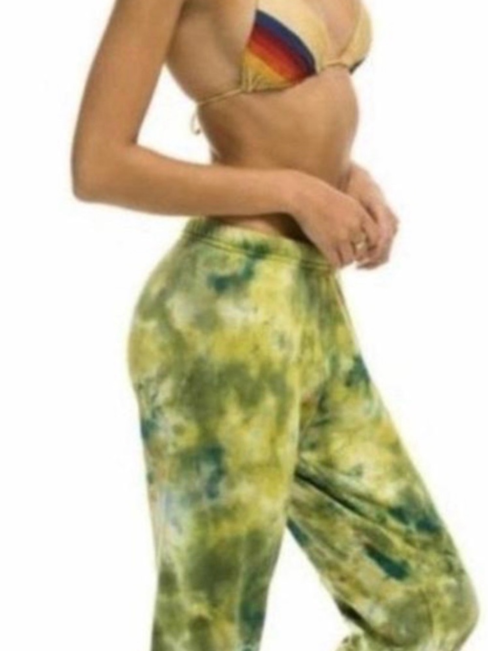 Aviator Nation Yellow-Green Tie-Dye Sweatshirt - Picture 2 of 11